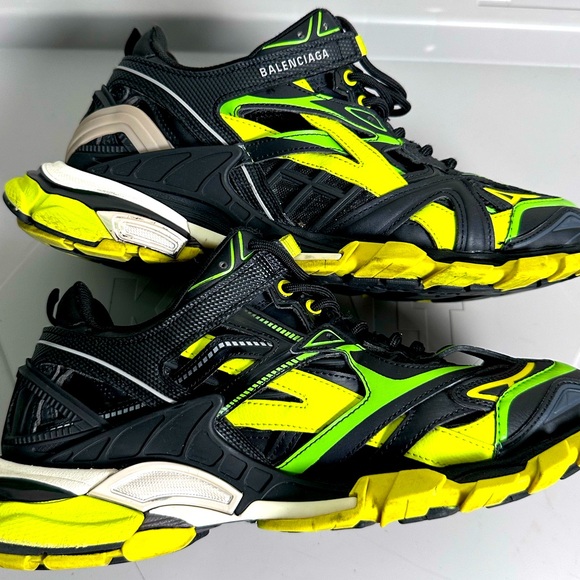 Balenciaga Black and Neon Yellow Shoes Size 44/ Size 11 feels like a 10 - Picture 1 of 8